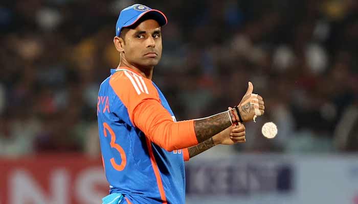 Indias Suryakumar Yadav reacts in a match against England in Saurashtra Cricket Association Stadium, Rajkot, India. — Reuters/File