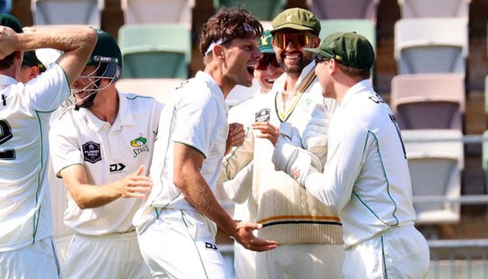 New Zealand domestic bowler Brett Randell pictured during a first-class match on March 8, 2026.  — XCentralStags