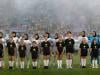 Iran players salute and sing national anthem at Women's Asian Cup