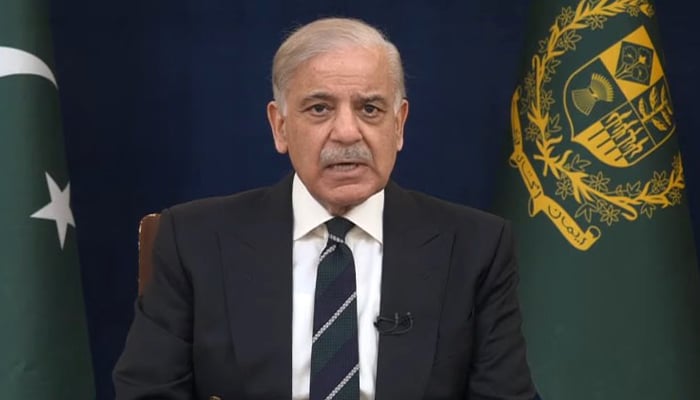 PM Shehbaz Sharif addresses the nation on March 9, 2026. — Screengrab via YouTube/GeoNews