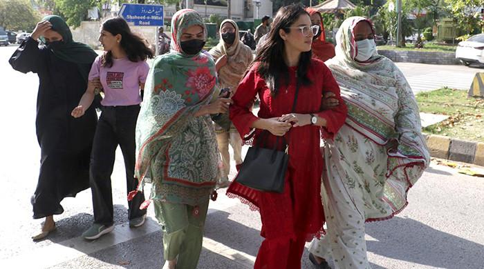 Police detain 25 Aurat March activists gathered to mark Women's Day in Islamabad