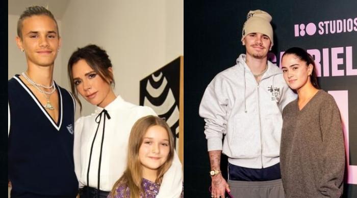 Romeo Beckham celebrates Women's Day with Victoria, Harper and girlfriend Kim