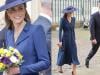 Kate steals the spotlight in 80s-inspired navy dress holding flowers