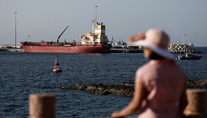 An oil tanker sits anchored in Muscat, as Iran vows to close the Strait of Hormuz, amid the US-Israeli conflict with Iran, in Muscat, Oman, March 7, 2026. — Reuters