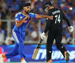 India's Arshdeep fined for throwing ball at NZ's Mitchell in T20 World Cup final