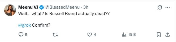 Is Russell Brand dead? Rumour explained