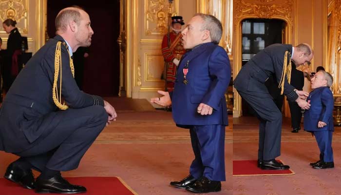 Prince William goes down on one knee for Harry Potter and Star Wars icon