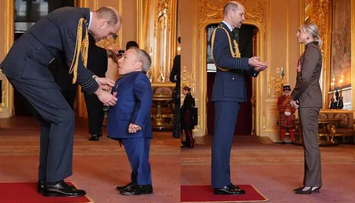 Prince William goes down on one knee for Harry Potter and Star Wars icon