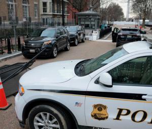 White House area shut down after van breaches security barricade