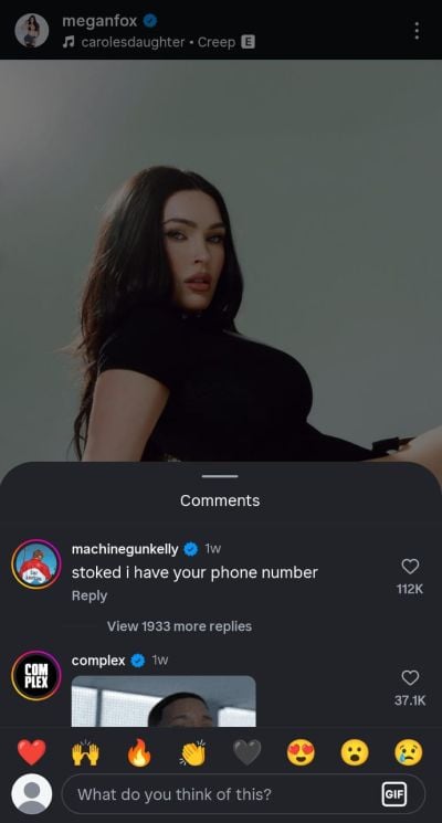 MGK continues to flirt with Megan Fox amid her Instagram return