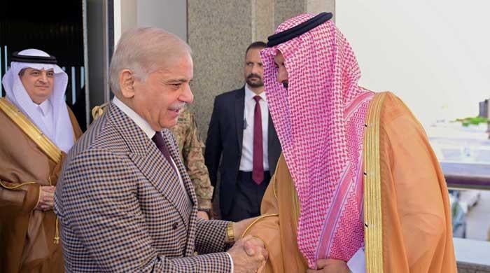 PM Shehbaz reaches Saudi Arabia to discuss Mideast tensions, security with MBS