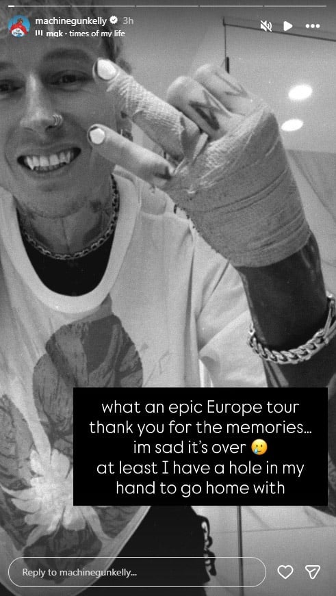 MGK ‘sad’ to end Lost Americana Tour epic european leg