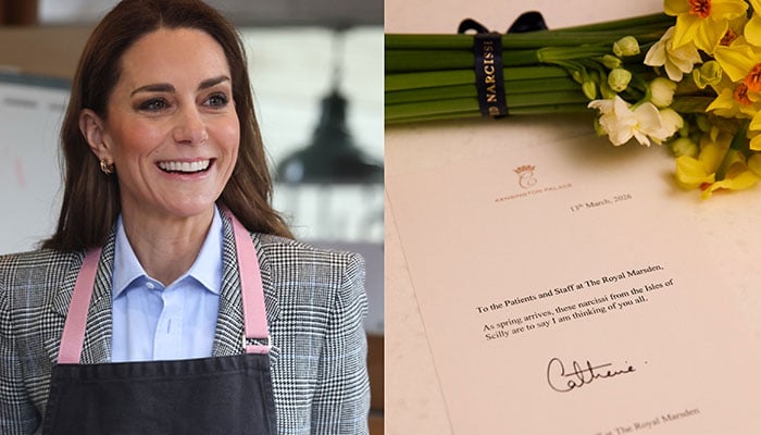 Princess Kate surprises Royal Marsden patients with flowers and note