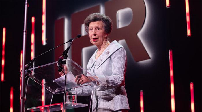 Princess Anne looks breathtaking at IFR dinner