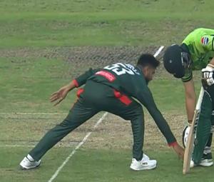 WATCH: Salman Agha left fuming after bizarre run-out in second Bangladesh ODI