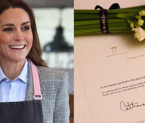 Princess Kate surprises Royal Marsden patients with flowers and note