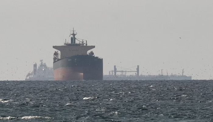 Tankers sail in the Gulf, near the Strait of Hormuz, as seen from northern Ras al-Khaimah, near the border with Oman’s Musandam governance, amid the U.S.-Israeli conflict with Iran, in the United Arab Emirates, March 11, 2026. — Reuters