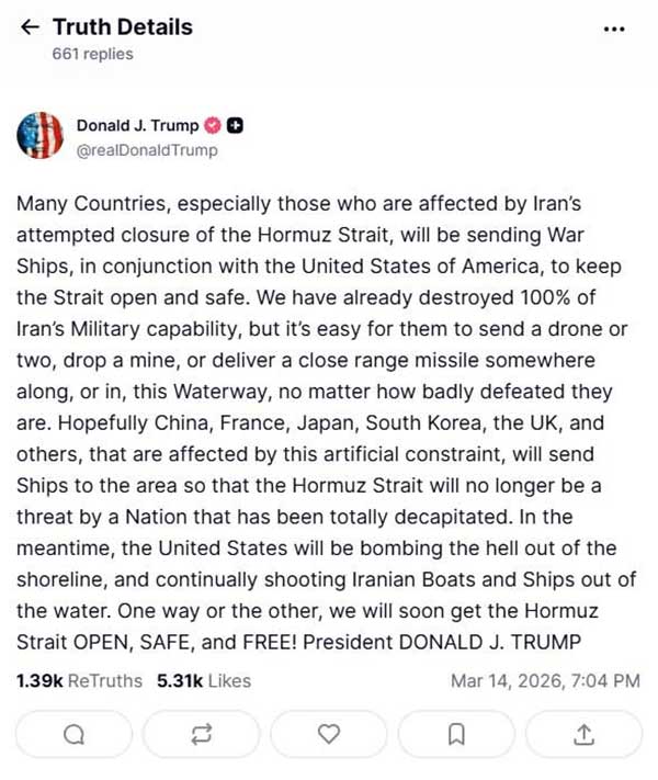 — Truth Social/@realDonaldTrump