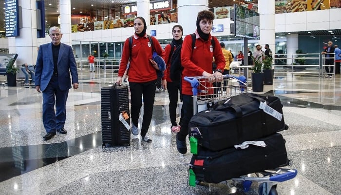 The members of Irans womens football team who did not claim asylum in Australia arrived at the Kuala Lumpur International Airport on March 11, 2026. — AFP