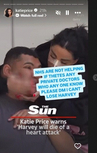 Katie Prices official Instagram account