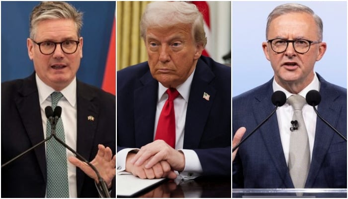 (From left to right) UK PM Keir Starmer, US President Donald Trump and Australian PM Anthony Albanese. — Reuters/File