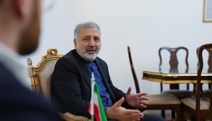 Iranian ambassador to Saudi Arabia, Alireza Enayati, speaks to Reuters during an interview in Riyadh, Saudi Arabia, March 12, 2026. — Reuters