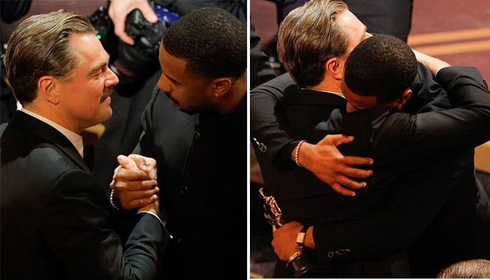 Leonardo DiCaprio, Michael B. Jordan hug it out after Oscar battle