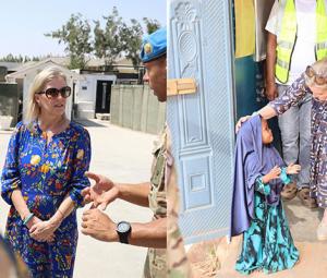 Duchess Sophie wows in blue cheering on troops at Operation Tangham