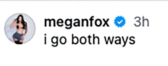 Megan Fox owns her moment in viral social media post