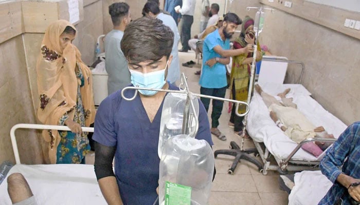 patients receive medical treatment at a hospital in Karachi, Pakistan on June 25, 2024. — Online