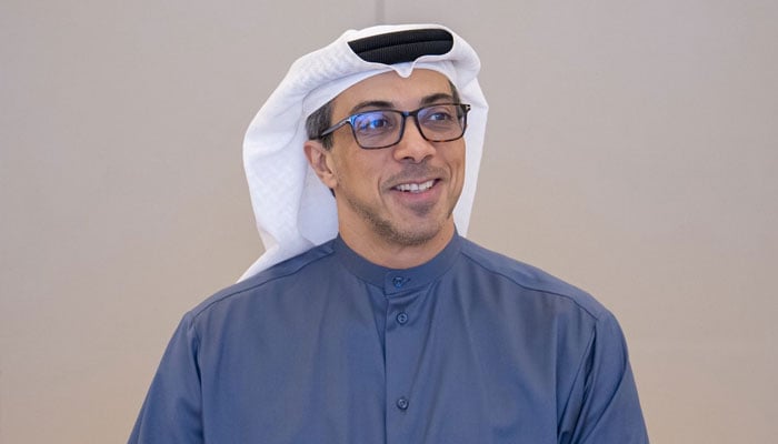 This image features His Highness Sheikh Mansour bin Zayed Al Nahyan, the Vice President, Deputy Prime Minister, and Chairman of the Presidential Court of the UAE. — X@HHmansour