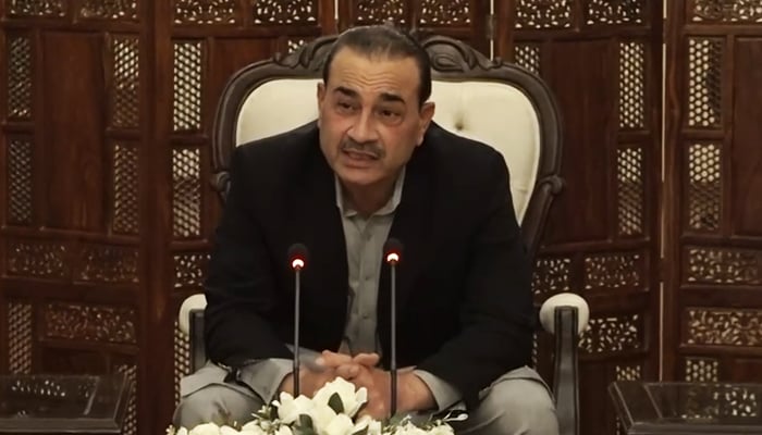 Chief of Defence Forces (CDF) Field Marshal Asim Munir speaks during his meeting with ulema of Ahl-e-Tasheeh community in Rawalpindi, on March 19, 2026. — ISPR