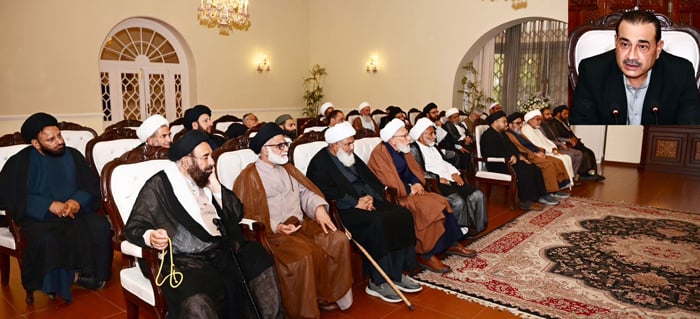 Ulema of Ahl-e-Tasheeh community during their meeting with Chief of Defence Forces (CDF) Field Marshal Asim Munir in Rawalpindi, on March 19, 2026. — ISPR