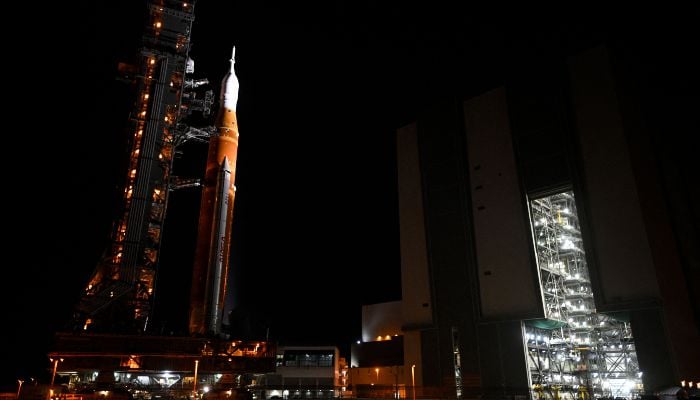 Nasa Artemis II is rolled from the Vehicle Assembly Building at NASA Kennedy Space Center on March 20, 2026, in Cape Canaveral, Florida, US. — AFP