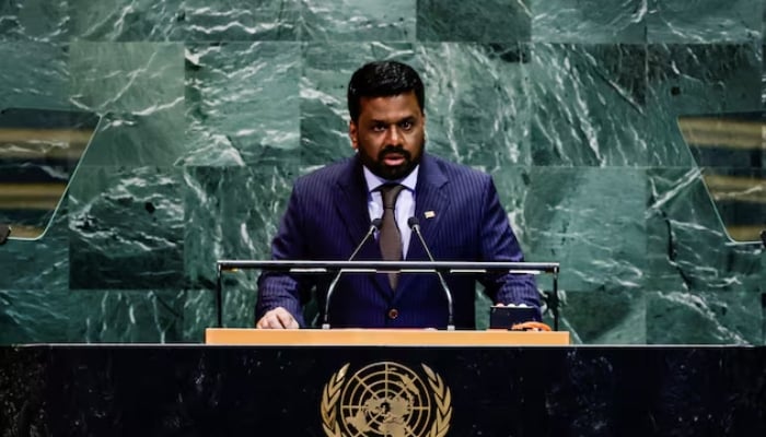Sri Lankas President Anura Kumara Dissanayake addresses the 80th United Nations General Assembly at UN headquarters in New York, US, September 24, 2025. — Reuters