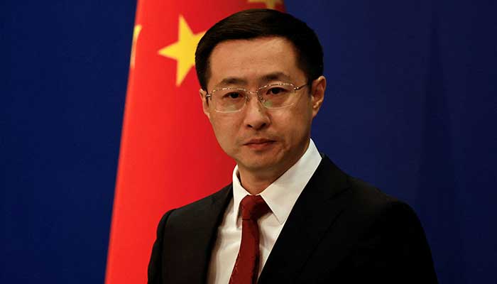 Chinese Foreign Ministry spokesperson Lin Jian attends a press conference in Beijing, China, April 10, 2025. — Reuters