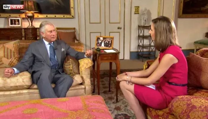 Rhiannon Mills with King Charles