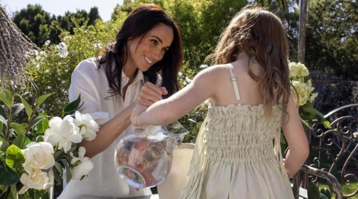 Meghan Markle says 'sorry' in new video after crashing bathroom party