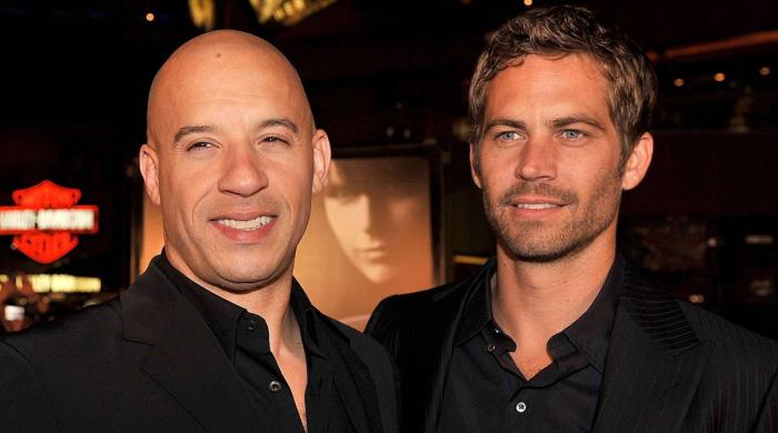 Vin Diesel embraces Paul Walker's brother in heartfelt tribute