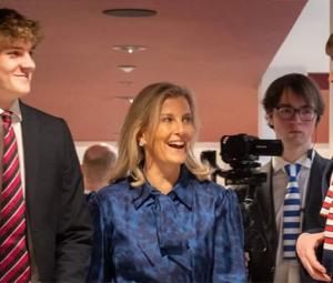 The Duchess of Edinburgh opens Radley's musical playground in stunning blue 