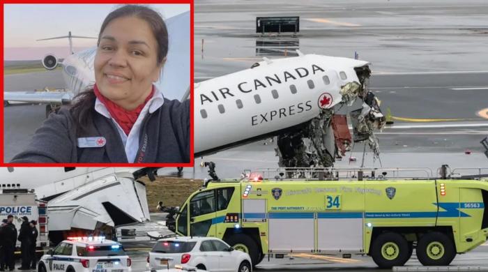 How did Canadian flight attendant survive after ejection from Air Canada Express?