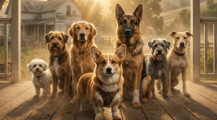 Seven dogs escape China, protect injured friend on journey home