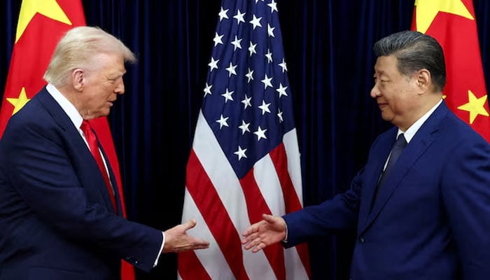 US President Donald Trump shakes hands with Chinese President Xi Jinping as they hold a bilateral meeting at Gimhae International Airport, on the sidelines of the Asia-Pacific Economic Cooperation (APEC) summit, in Busan, South Korea, October 30, 2025. — Reuters