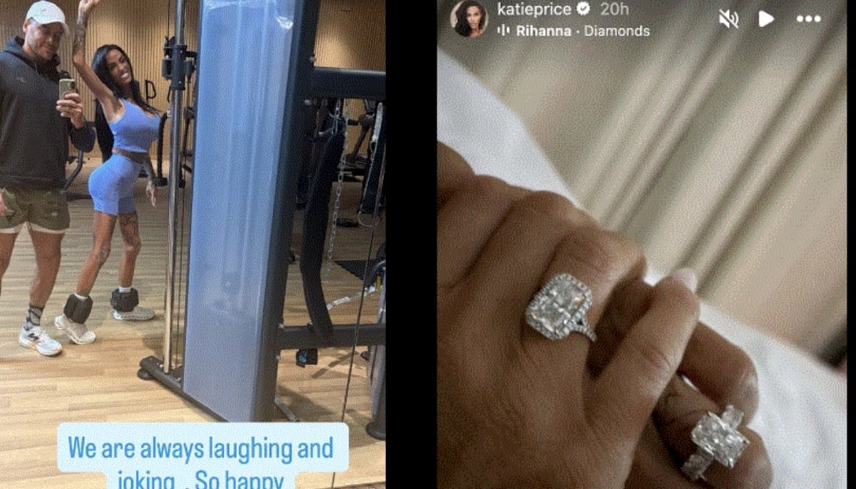 Katie Price shows off busty gym snap and diamond rings during Dubai trip