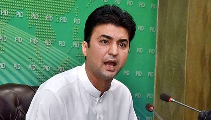 Pakistan Tehreek-e-Insaf (PTI) leader Murad Saeed addresses a press conference. —PID/File