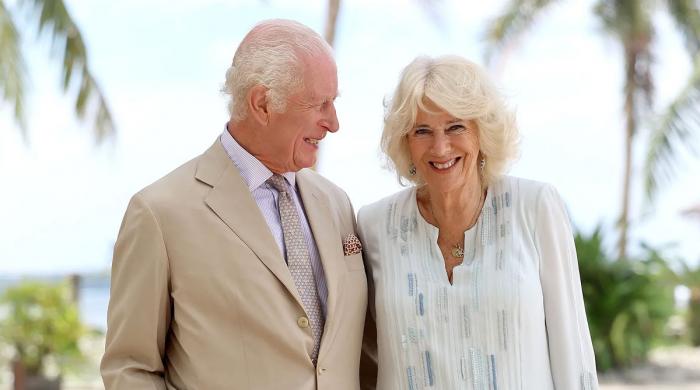 Queen Camilla delivers keynote speech in King Charles presence