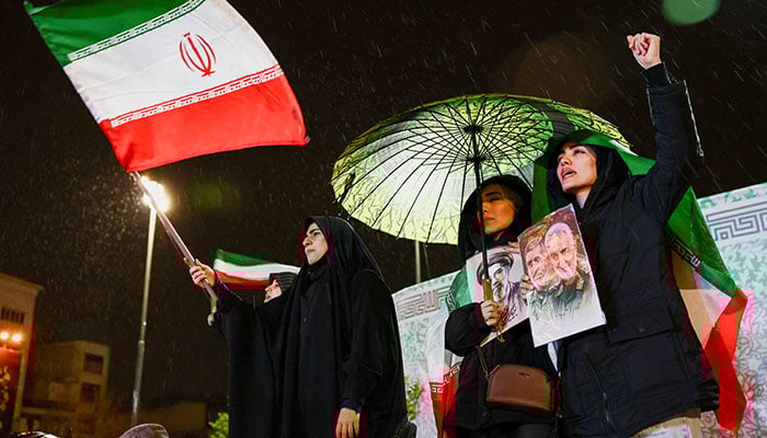 Protesters attend an anti-US and anti-Israeli rally, amid the US-Israeli conflict with Iran, in Tehran, Iran, March 26, 2026. — Reuters