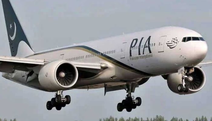 An image of a Pakistan International Airlines (PIA) plane. — APP/File