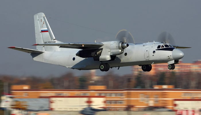 An An-26 military transport airplane of the Russian Air Force taking off. — AFP/File