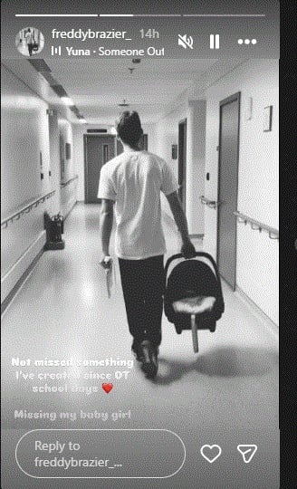 Freddy Braziers official Instagram post